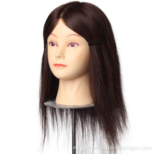 Cheap human hair mannequin training head 100 human hair